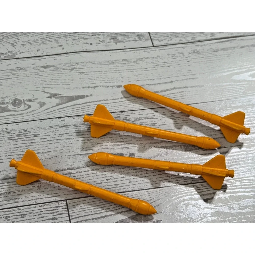GI Joe‎ Rolling Thunder 4 SIDEWINDER MISSILE SET rocket 1988 vehicle yellow part